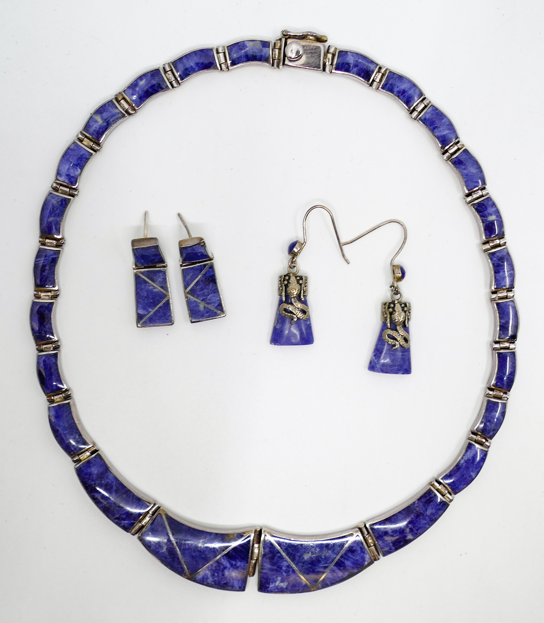 Lapis Sterling Choker Necklace