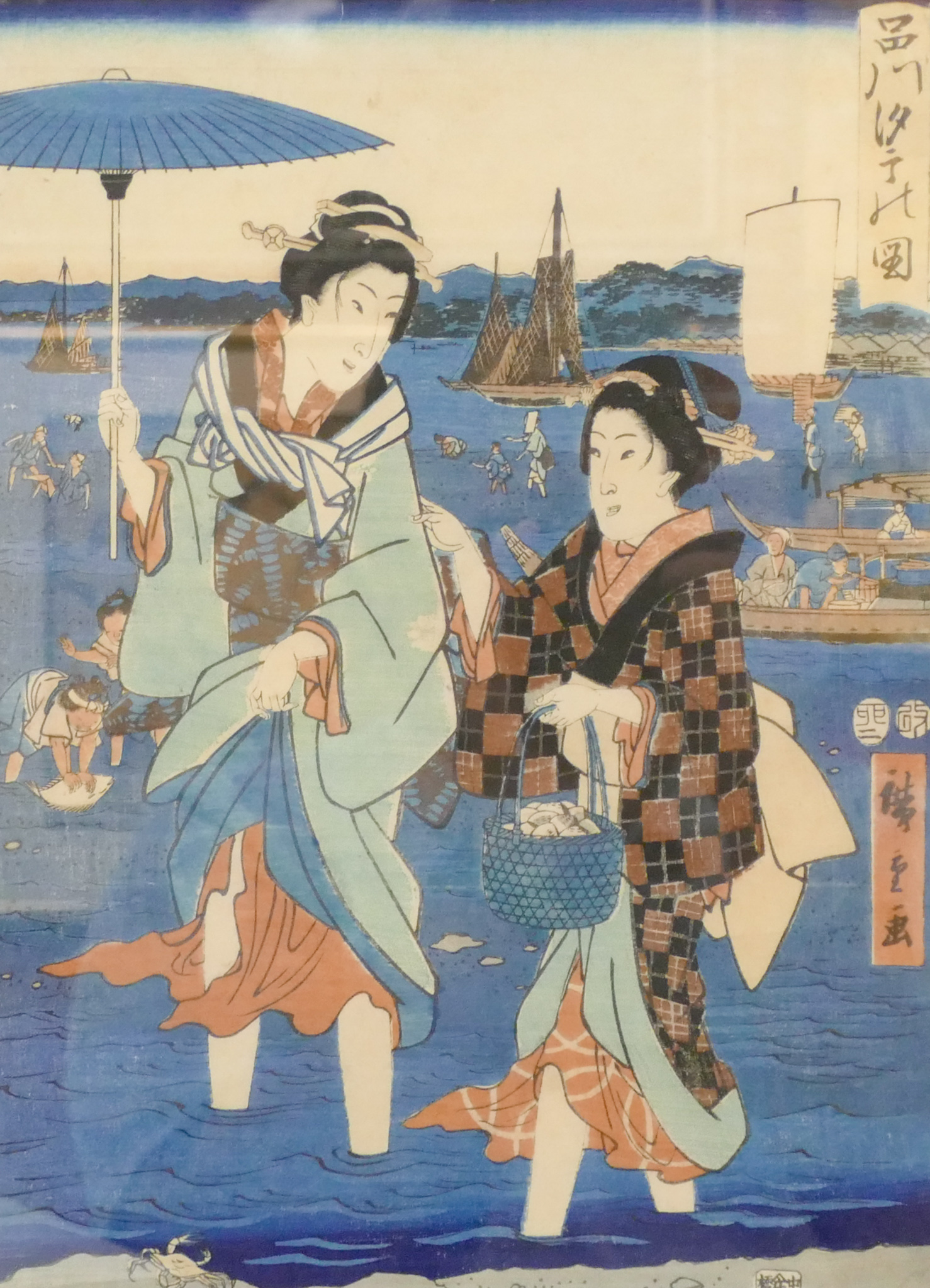 Antique Japanese ''Two Geishas''