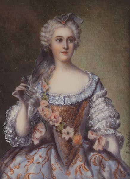 FRENCH MINIATURE PORTRAIT OF MADAME