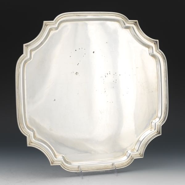 FISHER STERLING SILVER FOOTED TRAY 2b0613