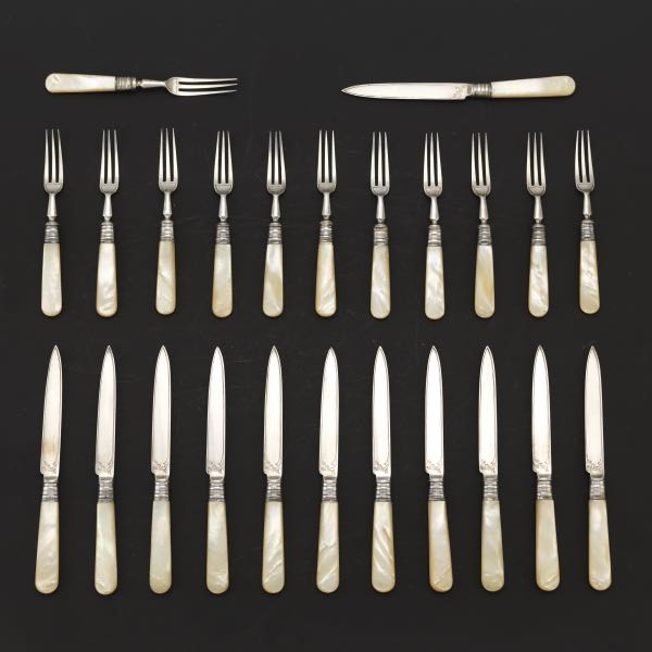 MAPPIN & WEBB COCKTAIL FORKS AND KNIVES,