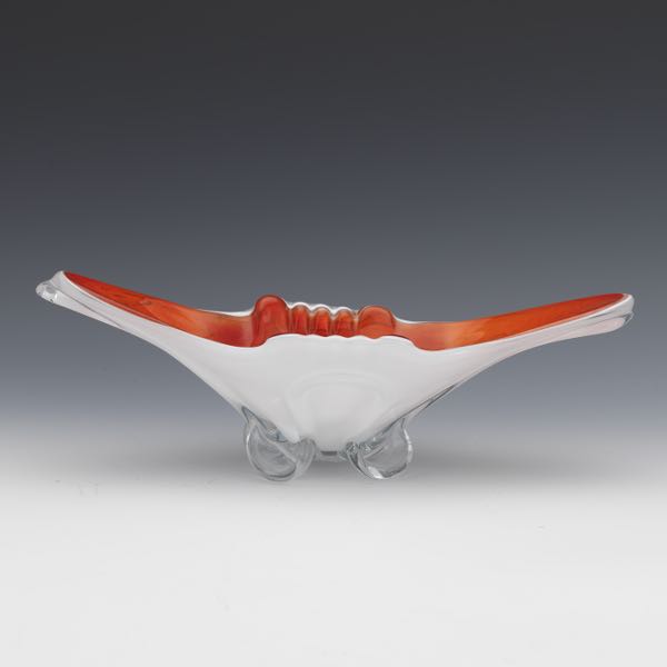 MURANO GLASS BOWL 5 x 15 ½ x 5 Mid-century