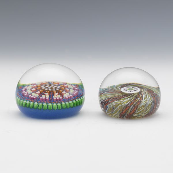 TWO PERTHSHIRE MILLEFIORI GLASS