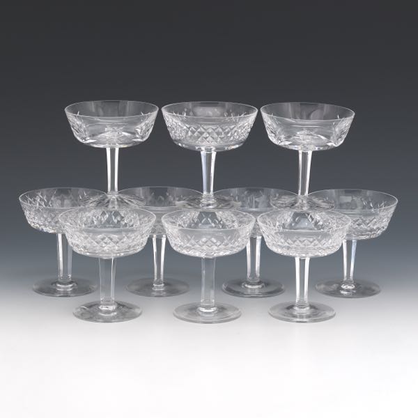 TEN WATERFORD CRYSTAL CHAMPAGNE 2b0693