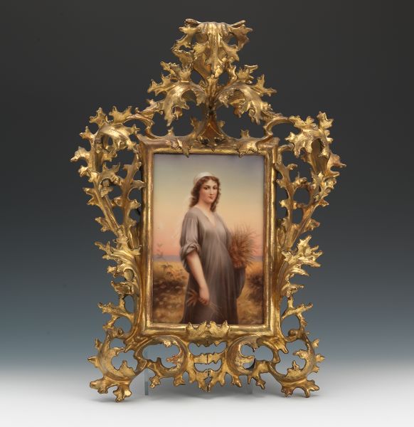 GERMAN PORCELAIN PLAQUE OF "RUTH"