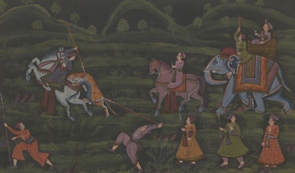 INDIAN PAINTING ON SILK 21 x 31  2b06f9