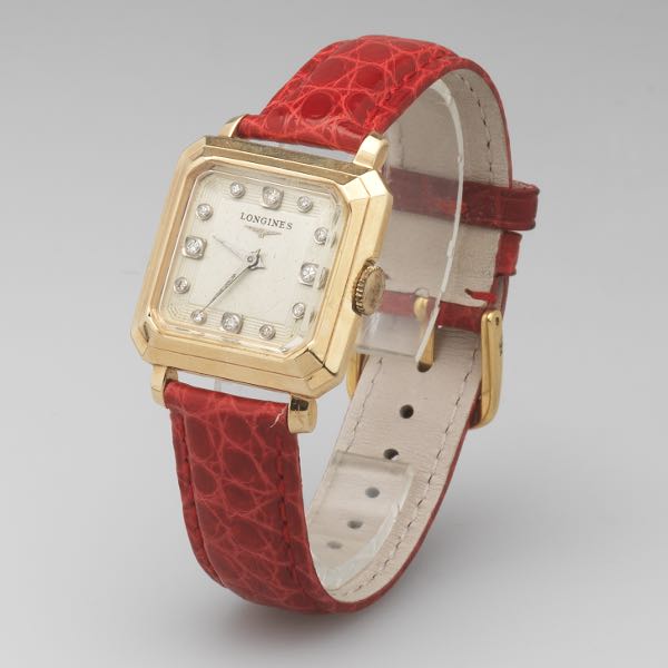 LONGINES GOLD AND DIAMOND WATCH