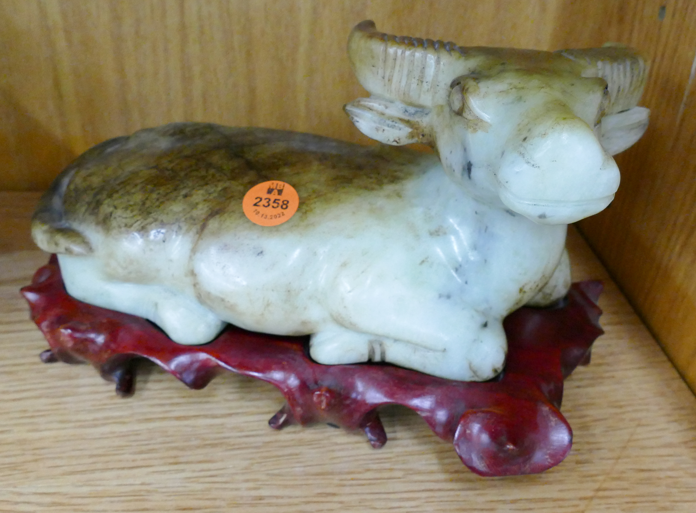 Chinese Large Jade Reclinning Ox 2b0724