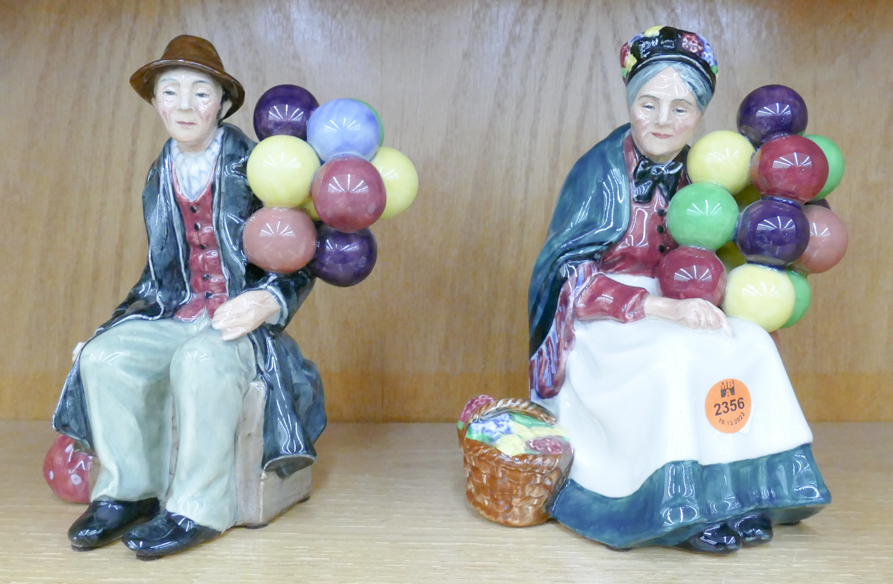 Pair Royal Doulton Balloon Vender 2b071f