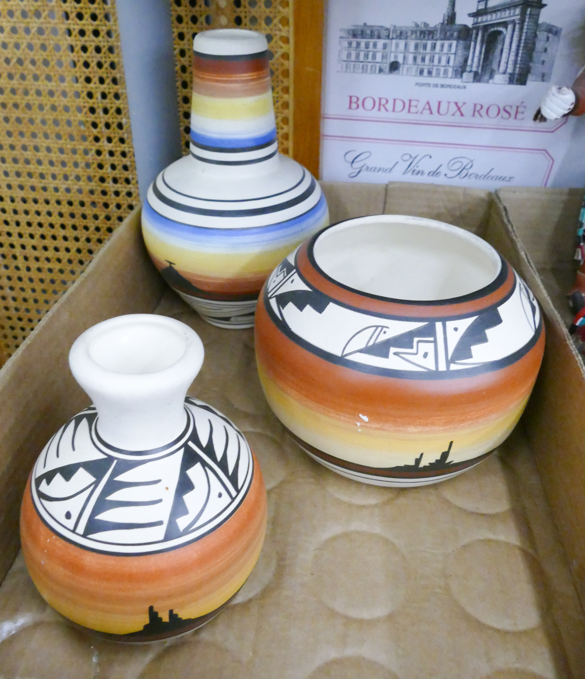 Box Painted Navajo Pottery
