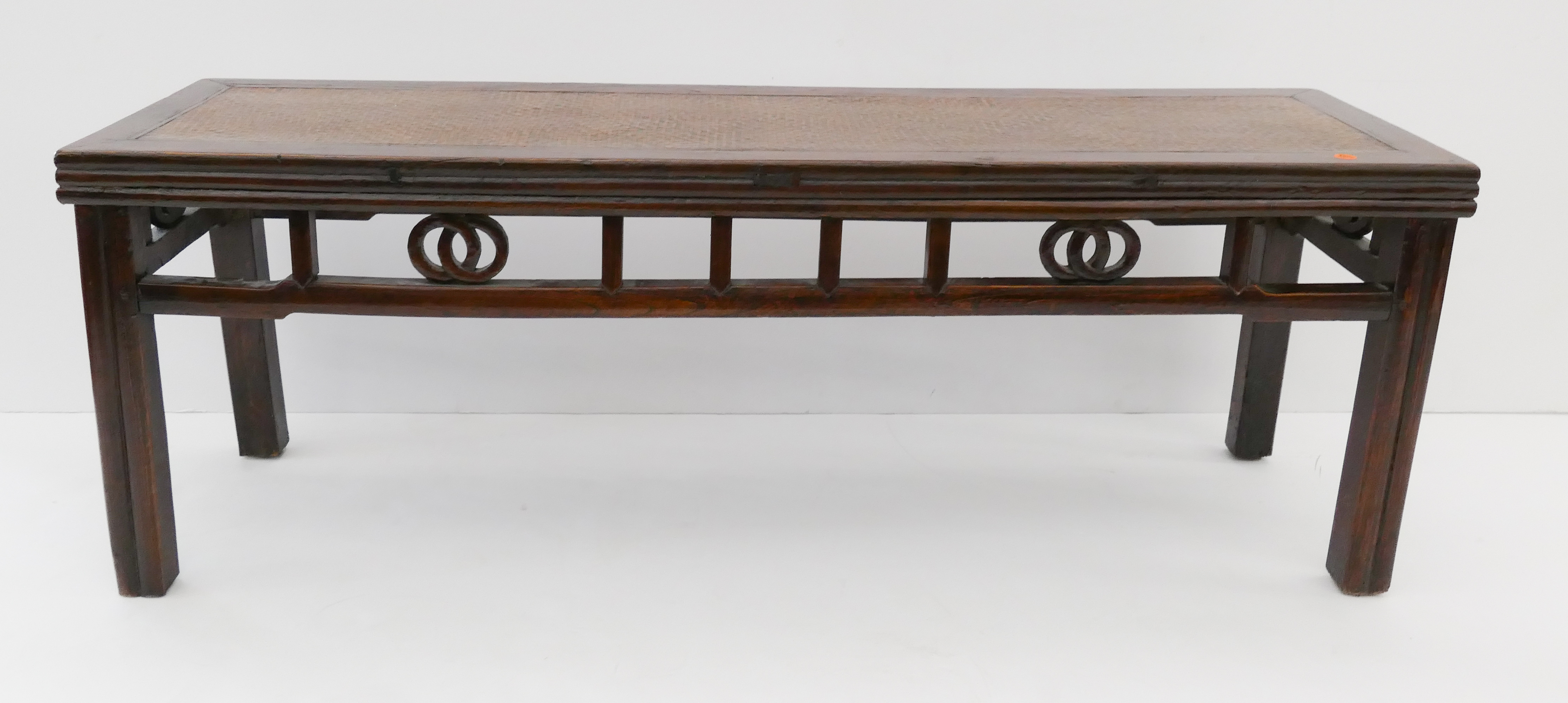 Antique Chinese Elmwood Long Bench-