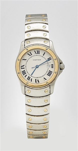 Stainless steel and gold Cartier 2ae0c4