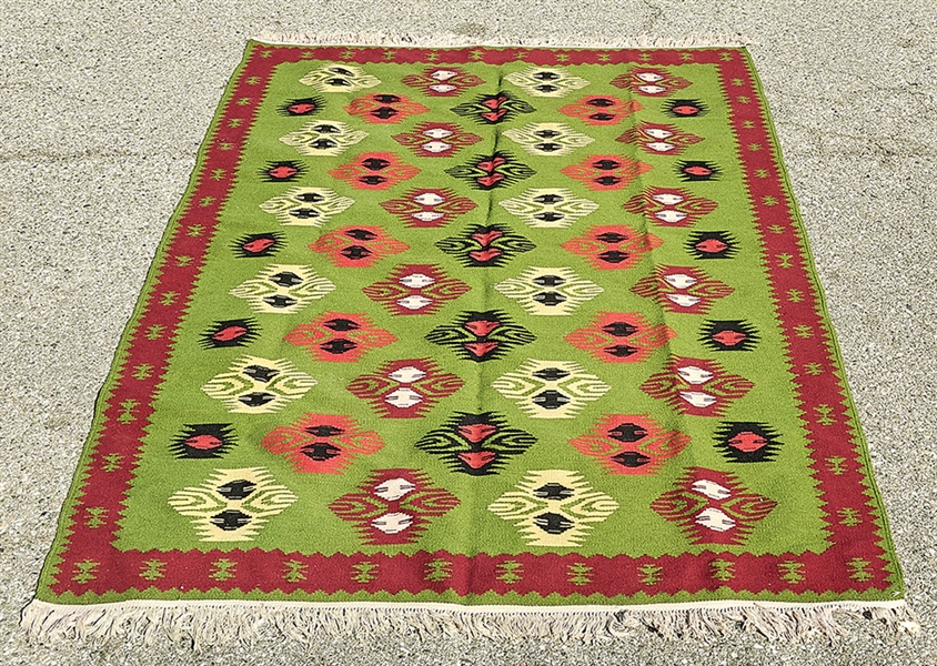 Turkish kilim rug; 75” x 51”