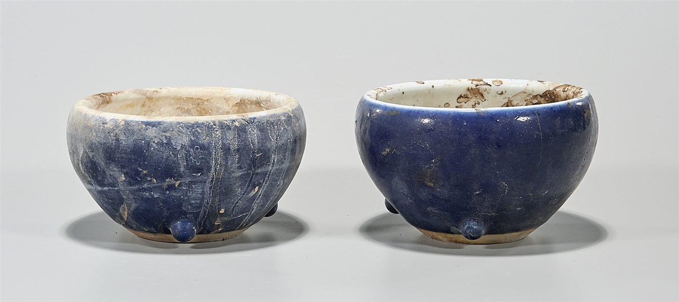 Pair of Chinese blue glazed porcelain 2ae117