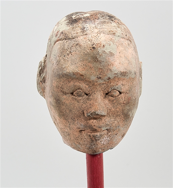 Chinese Han Dynasty pottery head  2ae115