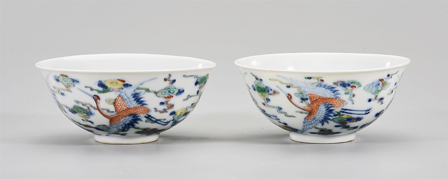 Pair of Chinese doucai and enameled 2ae120