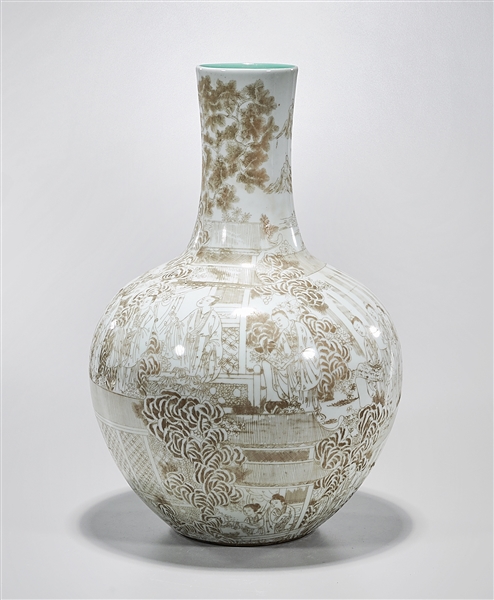 Chinese glazed porcelain globular