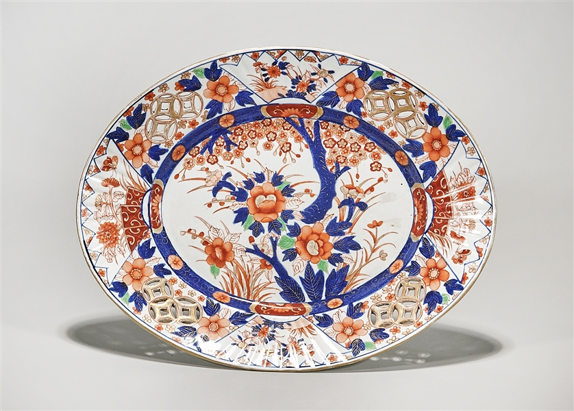 Japanese-style porcelain platter; with