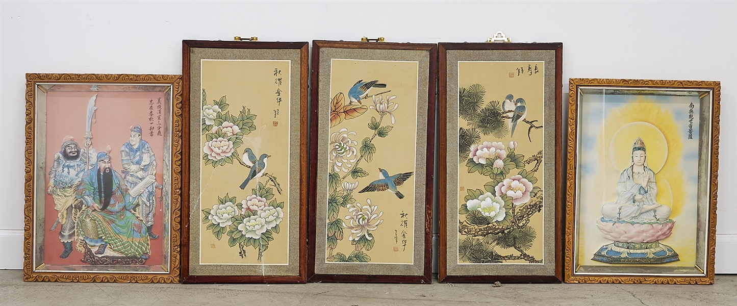 Five Chinese artworks including 2ae176