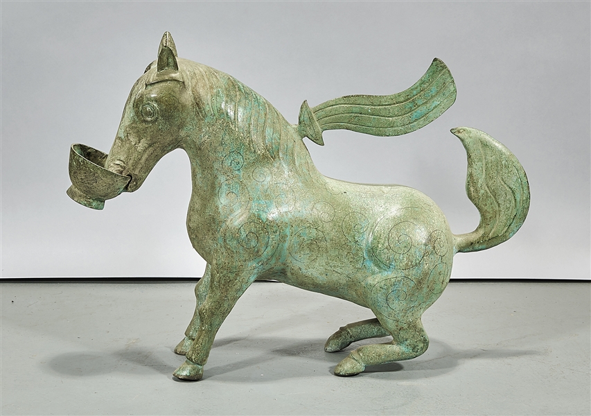 Chinese archaistic bronze horse;