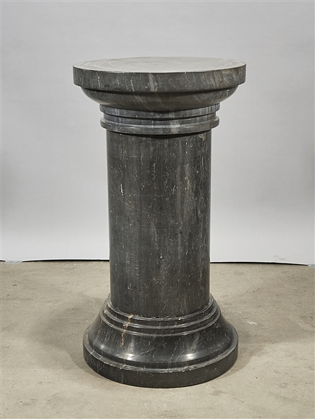 Stone pedestal stand; in three sections;