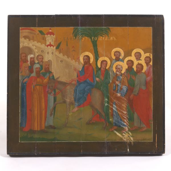 RUSSIAN ICON OF JESUS CHRIST ENTERING 2ae231