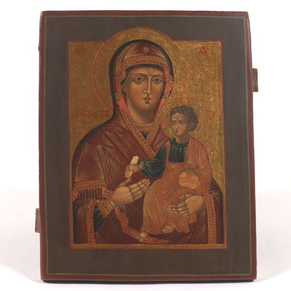 RUSSIAN ICON OF MOTHER OF GOD AND BABY