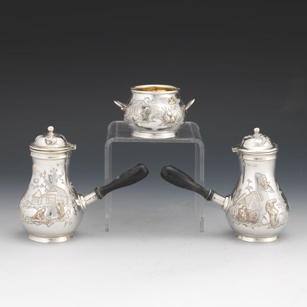 STERLING SILVER COFFEE POT SET 2ae267