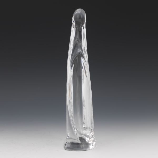 DAUM CRYSTAL GLASS MADONNA SCULPTURE 2ae2da