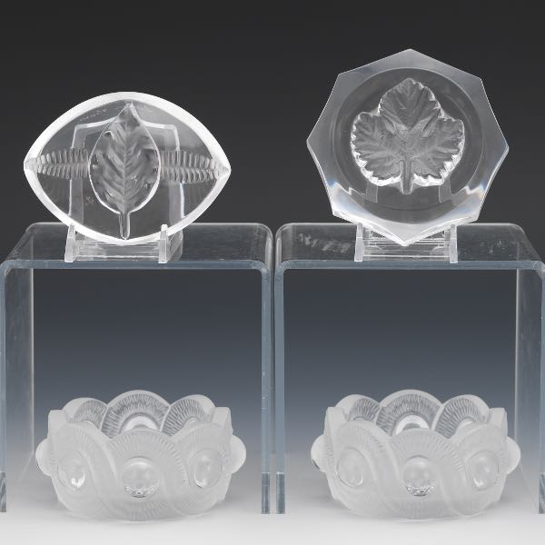 COLLECTION OF FOUR LALIQUE TABLE