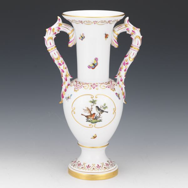 HEREND DOUBLE HANDLED PORCELAIN