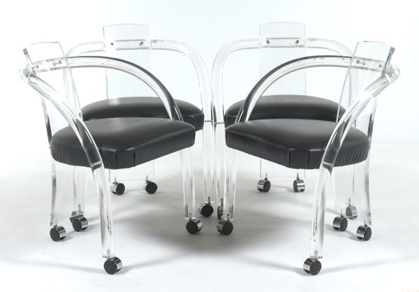 HOLLYWOOD REGENCY LUCITE CHAIRS  2ae33e