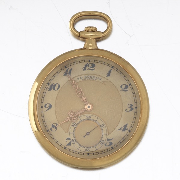 GUBELIN OPEN FACE 18K POCKETWATCH