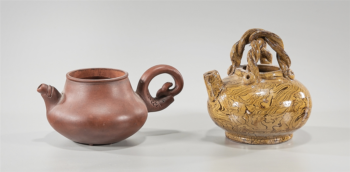 Two Chinese teapots; including one Yixing