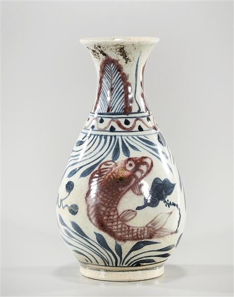 Chinese red, blue and white porcelain