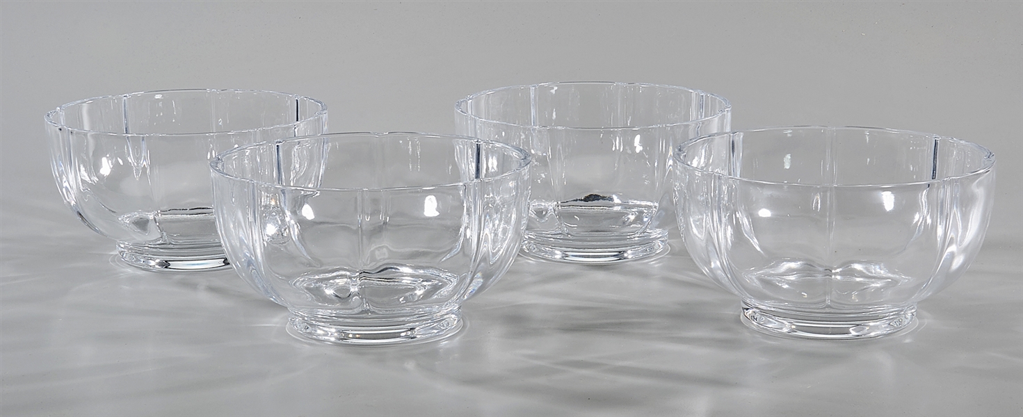 Set of four Tiffany Co crystal 2ae44a