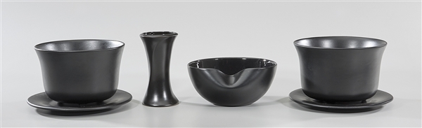 Six black ceramics by Elsa Peretti