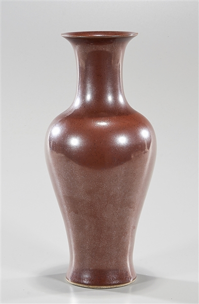 Chinese copper glazed vase; six