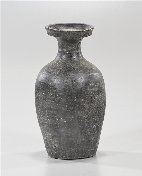 Korean black stoneware vase; 8
