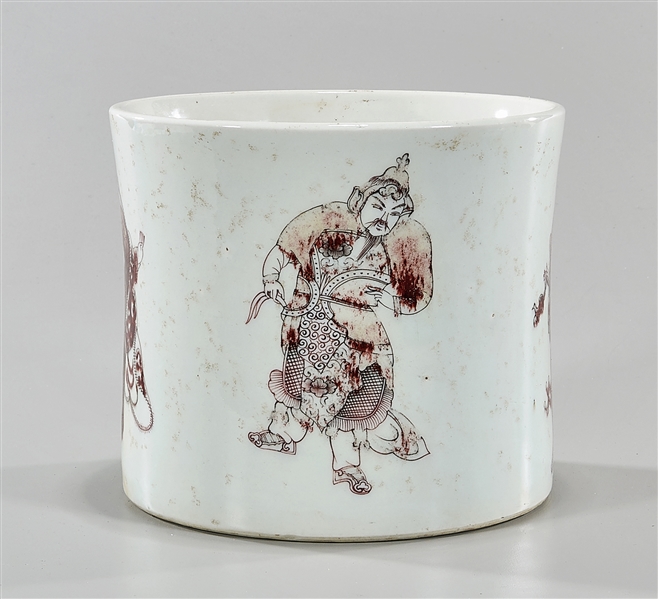 Chinese red and white glazed porcelain