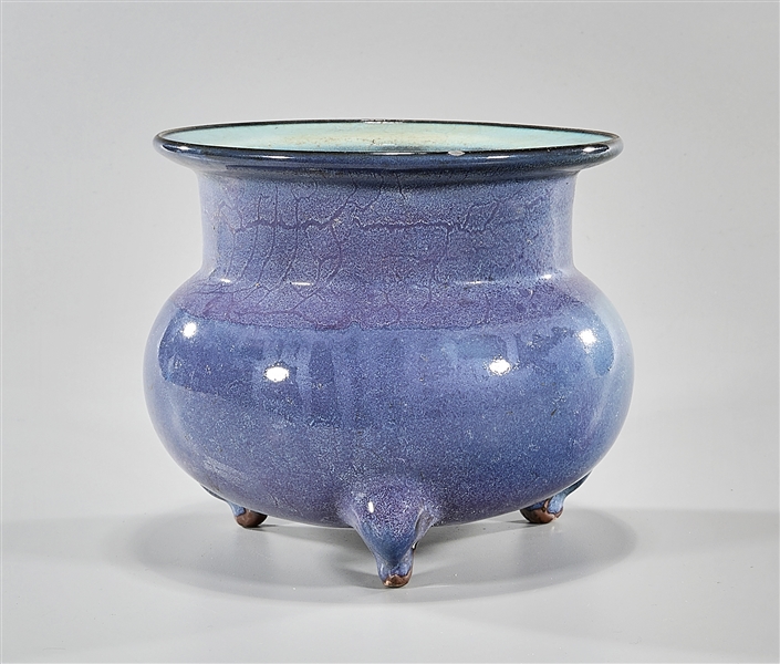 Chinese flambe glazed porcelain