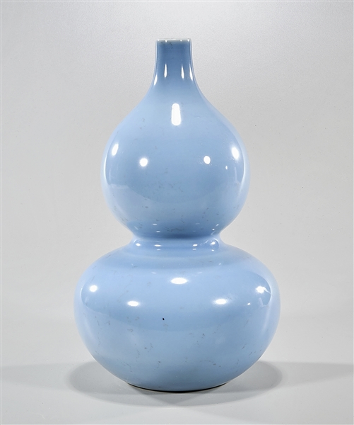 Chinese blue glazed porcelain double