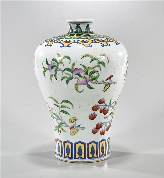 Chinese doucai porcelain vase;