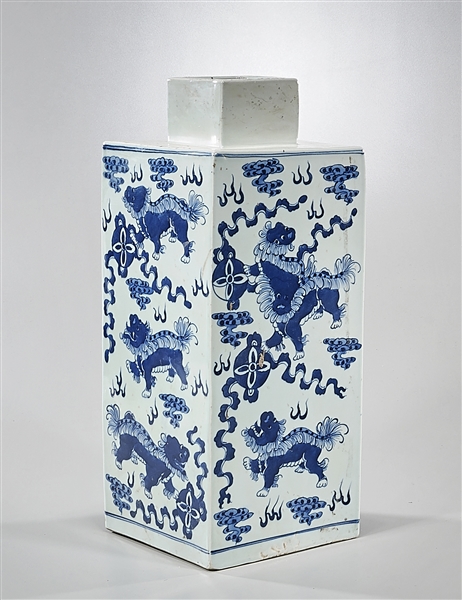 Chinese blue and white porcelain four-faceted