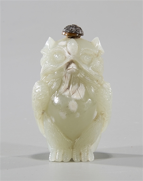 Chinese jade owl snuff bottle  2ae4d1