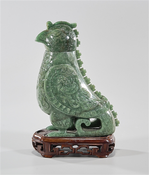 Chinese carved aventurine bird form 2ae4e0