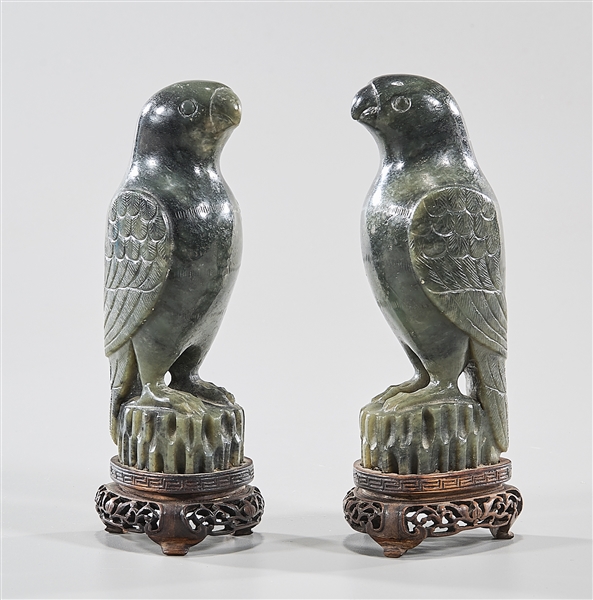 Pair of Chinese carved hardstone 2ae4dd