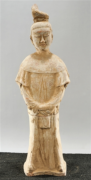 Chinese Tang-style pottery figure;