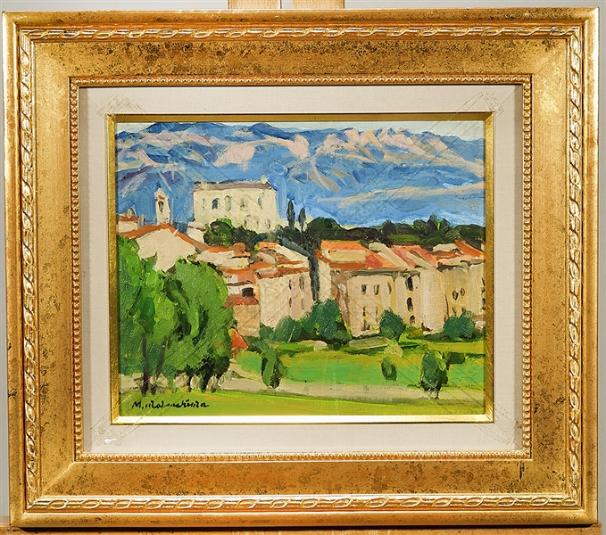 Oil on canvas of Cipieres, France