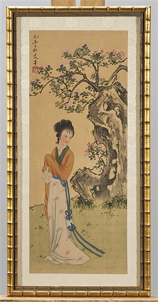 Two Chinese paintings of beauties 2ae548